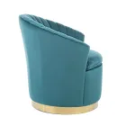 Elegancki fotel designerski Luksusowy salon ze stali i aksamitu - Courtney Viadurini