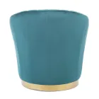 Elegancki fotel designerski Luksusowy salon ze stali i aksamitu - Courtney Viadurini