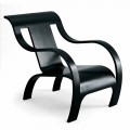 Fotel designerski z czarnej sklejki lub wykończenia brzozowego Made in Italy - Galatea