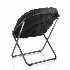Designerski fotel z jasnoszarego aksamitu z czarną metalową strukturą - Tronia Viadurini