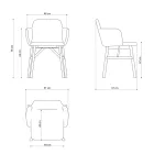 Wysokiej jakości fotel z siedziskiem z aksamitu lub tkaniny wyprodukowany we Włoszech - Molde Viadurini