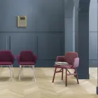 Wysokiej jakości fotel z siedziskiem z aksamitu lub tkaniny wyprodukowany we Włoszech - Molde Viadurini