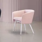 Wysokiej jakości fotel z tkaniny z metalową podstawą wyprodukowany we Włoszech - Bergen Viadurini