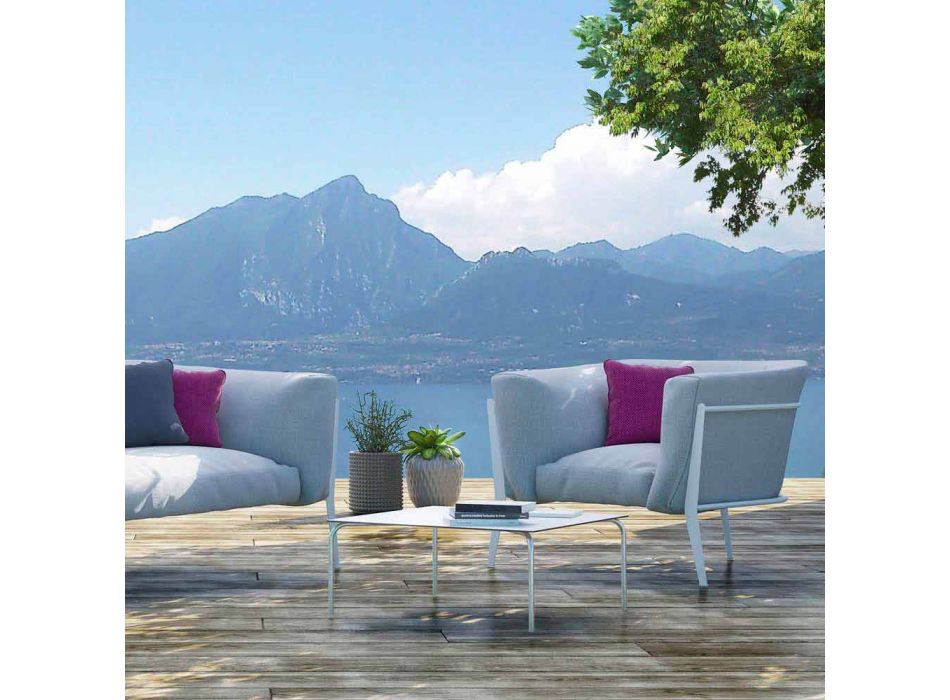 Nowoczesny i wyprodukowany we Włoszech fotel designerski na zewnątrz lub do wewnątrz - Carminio1 Viadurini