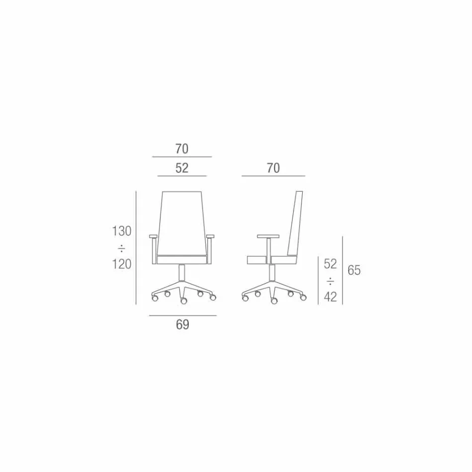 Fotel skórzany ze sztucznej skóry wyprodukowany we Włoszech Gemma Viadurini