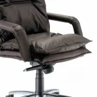 Fotel skórzany ze sztucznej skóry wyprodukowany we Włoszech Gemma Viadurini