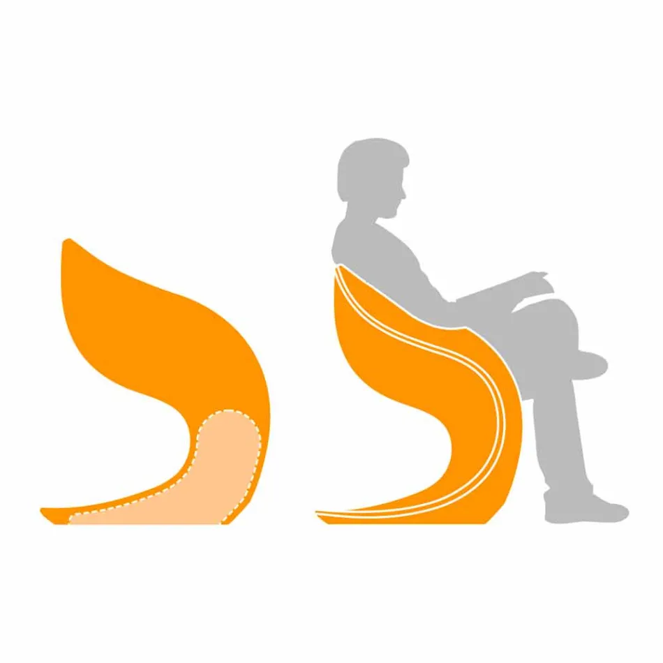 Fotel wewnętrzny lub zewnętrzny z białego polietylenu - Petra by Myyour Viadurini