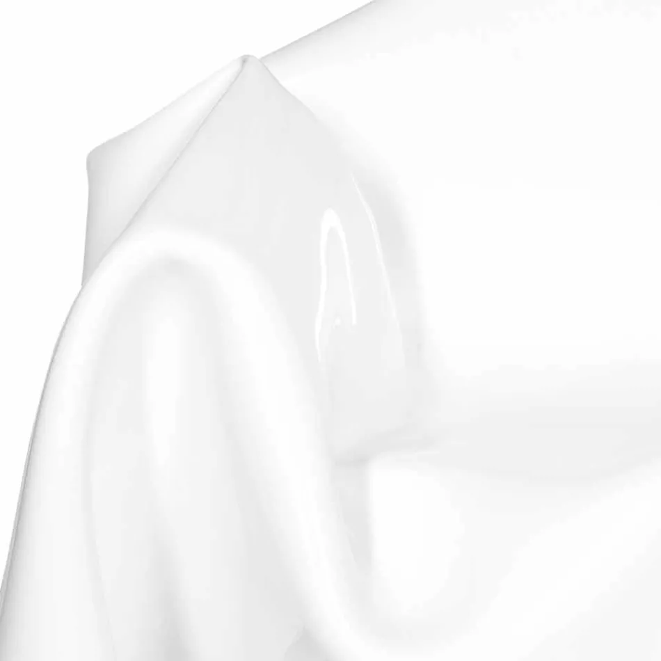 Nowoczesny design fotela w białej pleksi Paris, wykonany we Włoszech Viadurini