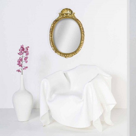 Nowoczesny design fotela w białej pleksi Paris, wykonany we Włoszech Viadurini