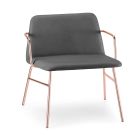 Luksusowy aksamitny fotel o metalowej konstrukcji Made in Italy - Molde Viadurini