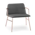 Luksusowy fotel z aksamitu z metalową konstrukcją Made in Italy - Molde