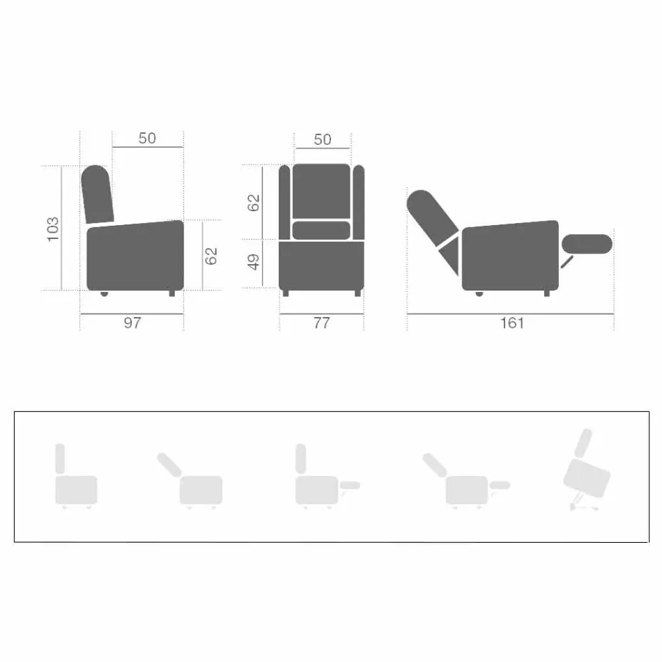 Wysokiej jakości fotel podnośny Relax Lift z 2 silnikami Made in Italy - Daphne Viadurini