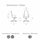 Directional krzesło biurowe skóry wołowej kwiat typ Agata Viadurini