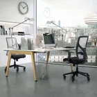 Fotel biurowy wykonany z wysokiej jakości materiałów we Włoszech Amelie Viadurini