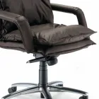 Nowoczesne krzesło biurowe wykonawczy skóra Gemma Viadurini