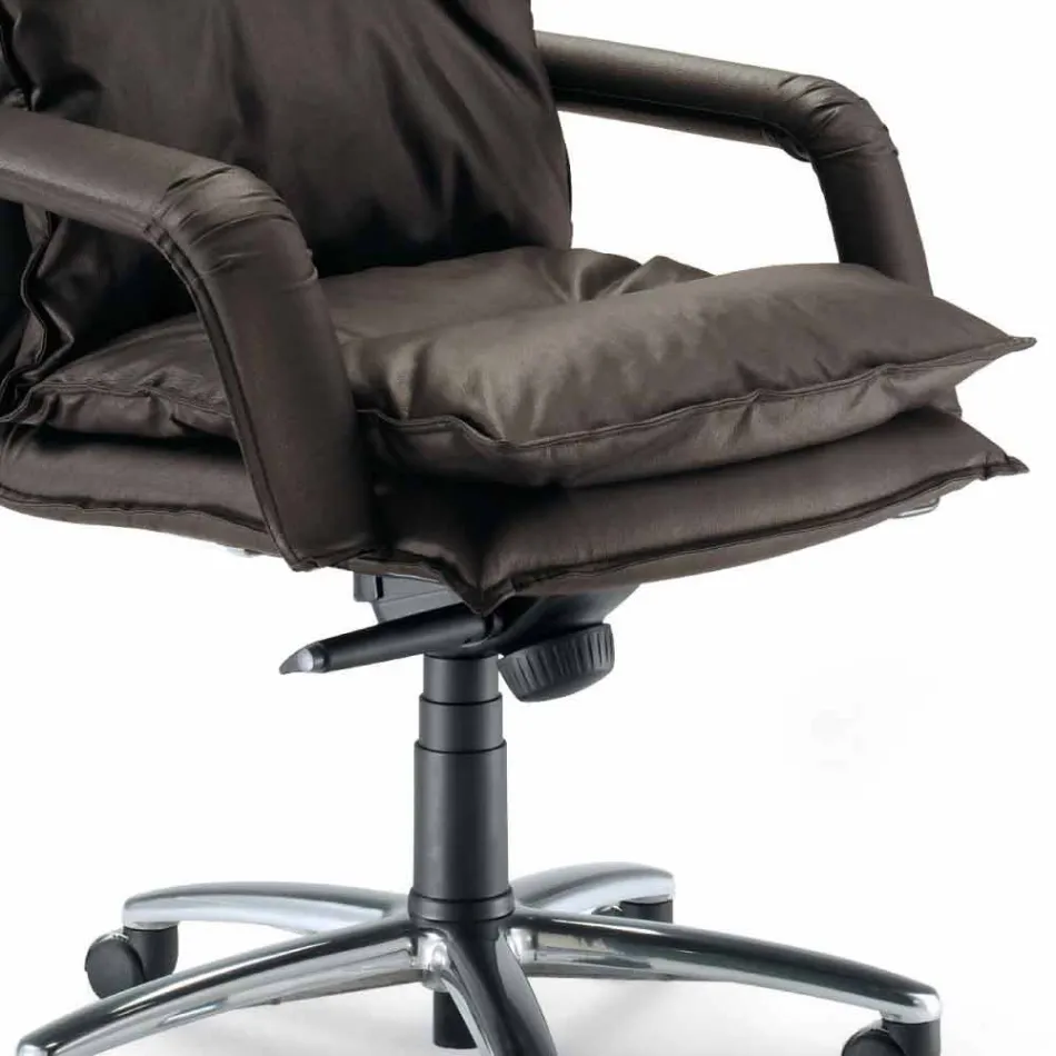 Nowoczesne krzesło biurowe wykonawczy skóra Gemma Viadurini