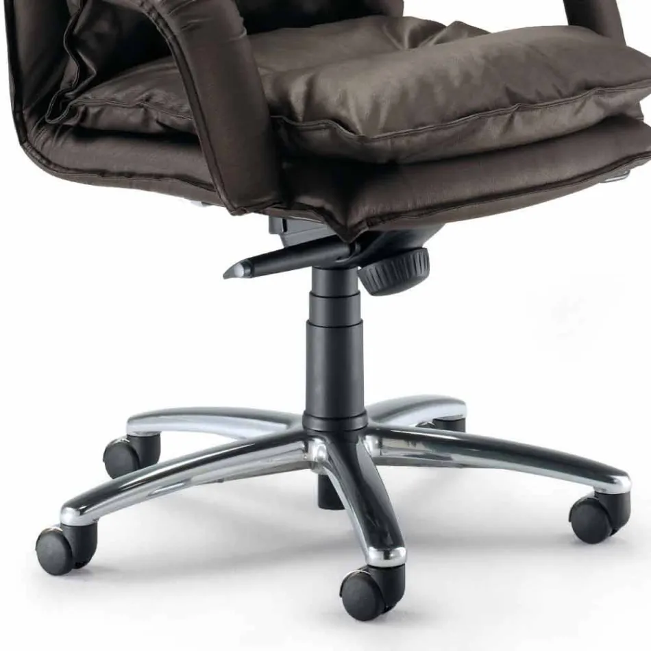 Nowoczesne krzesło biurowe wykonawczy skóra Gemma Viadurini