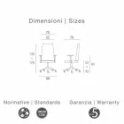Nowoczesne krzesło biurowe wykonawczy skóra Gemma Viadurini