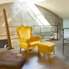 Kolorowy elegancki fotel Polietylen Slide Queen Of Love wykonany we Włoszech Viadurini