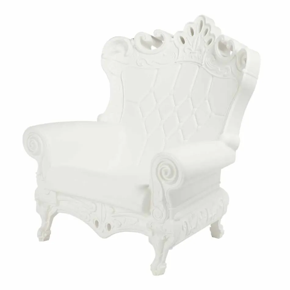 Kolorowy elegancki fotel Polietylen Slide Queen Of Love wykonany we Włoszech Viadurini