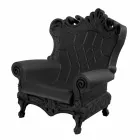 Kolorowy elegancki fotel Polietylen Slide Queen Of Love wykonany we Włoszech Viadurini