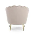 Elegancki tapicerowany fotel do salonu efekt aksamitu 3 wykończenia - Geppy Viadurini