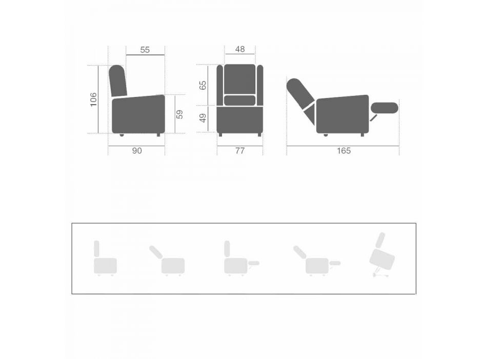 Elektryczny fotel podnośny Relax Lift z 2 nowoczesnymi luksusowymi silnikami - Victoire Viadurini