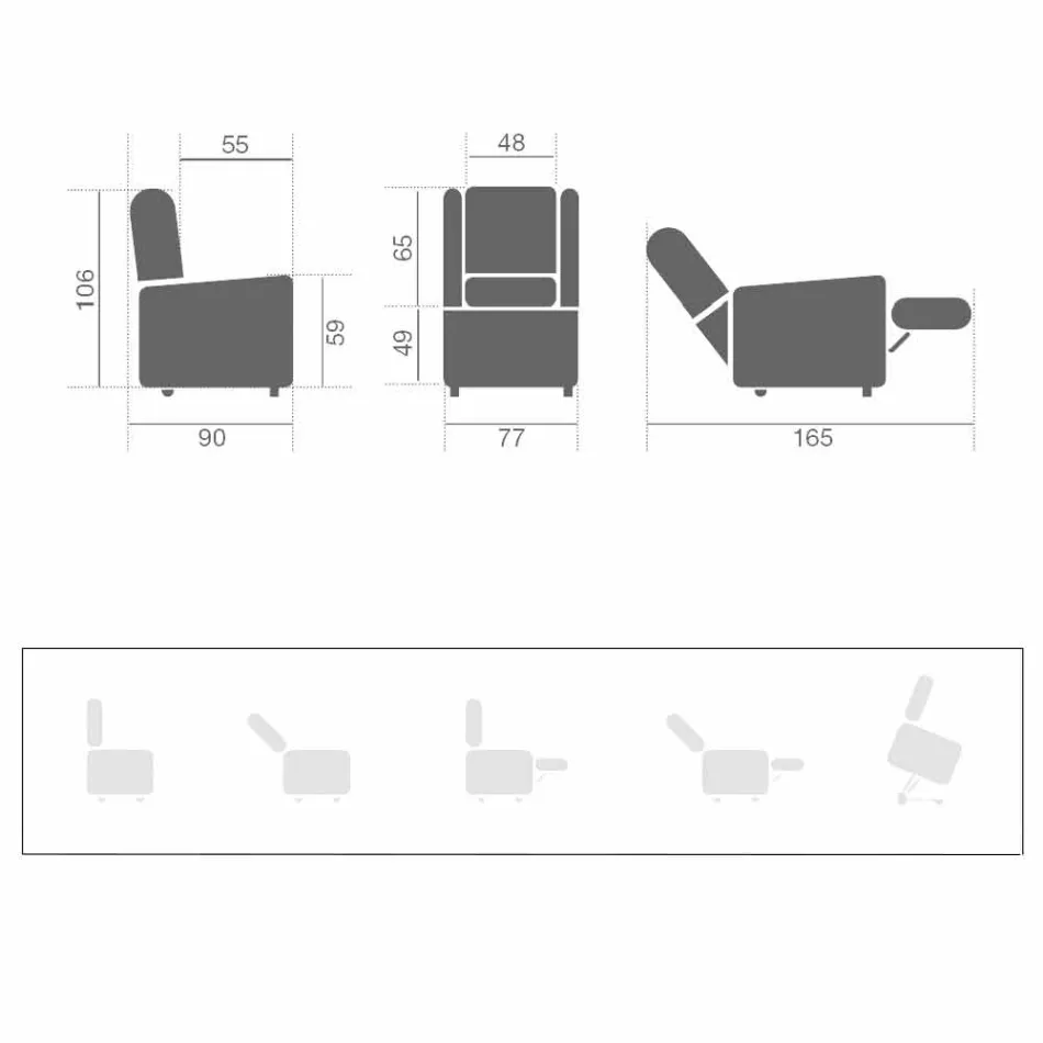 Elektryczny fotel podnośny Relax Lift z 2 nowoczesnymi luksusowymi silnikami - Victoire Viadurini
