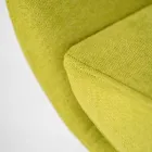 Fotel obrotowy z metalową podstawą i siedziskiem z tkaniny - Sereno Viadurini