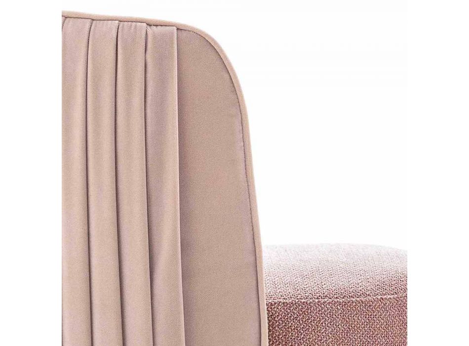 Obrotowy fotel do salonu z tkaniny i czarnego metalu Made in Italy - Lavender Viadurini
