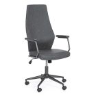 Obrotowy fotel biurowy z wysokim oparciem z nylonu i ekoskóry - Outly Viadurini