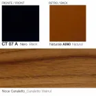 Obrotowy skórzany fotel z drewnianą podstawą Made in Italy - Butterfly Viadurini