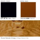 Obrotowy skórzany fotel z drewnianą podstawą Made in Italy - Butterfly Viadurini