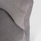 Klasyczny fotel tapicerowany w pokrowcu z drewna i tkaniny - Bellagio Viadurini