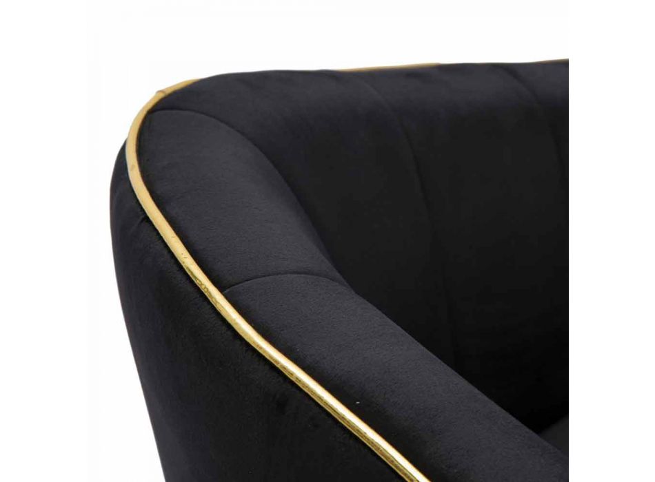 Tapicerowany fotel z drewna i tkaniny o nowoczesnym designie - Maddy Viadurini