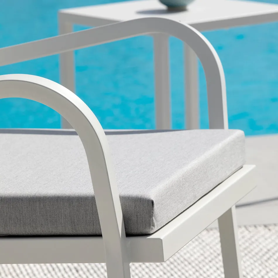 Fotel ogrodowy do układania w stos ze stali Made in Italy 2 sztuki - Aberdeen Viadurini