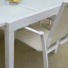 Sztaplowane krzesło ogrodowe z tekstylenu i aluminium - Foglio Viadurini