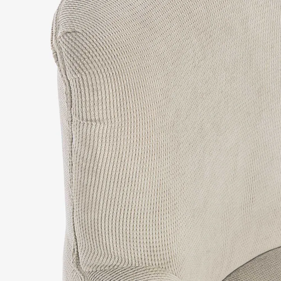 Fotel z drewna sosnowego i siedzisko z efektem aksamitu Coste 4 wykończenia - Molly Viadurini