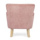 Fotel z drewna sosnowego i siedzisko z efektem aksamitu Coste 4 wykończenia - Molly Viadurini