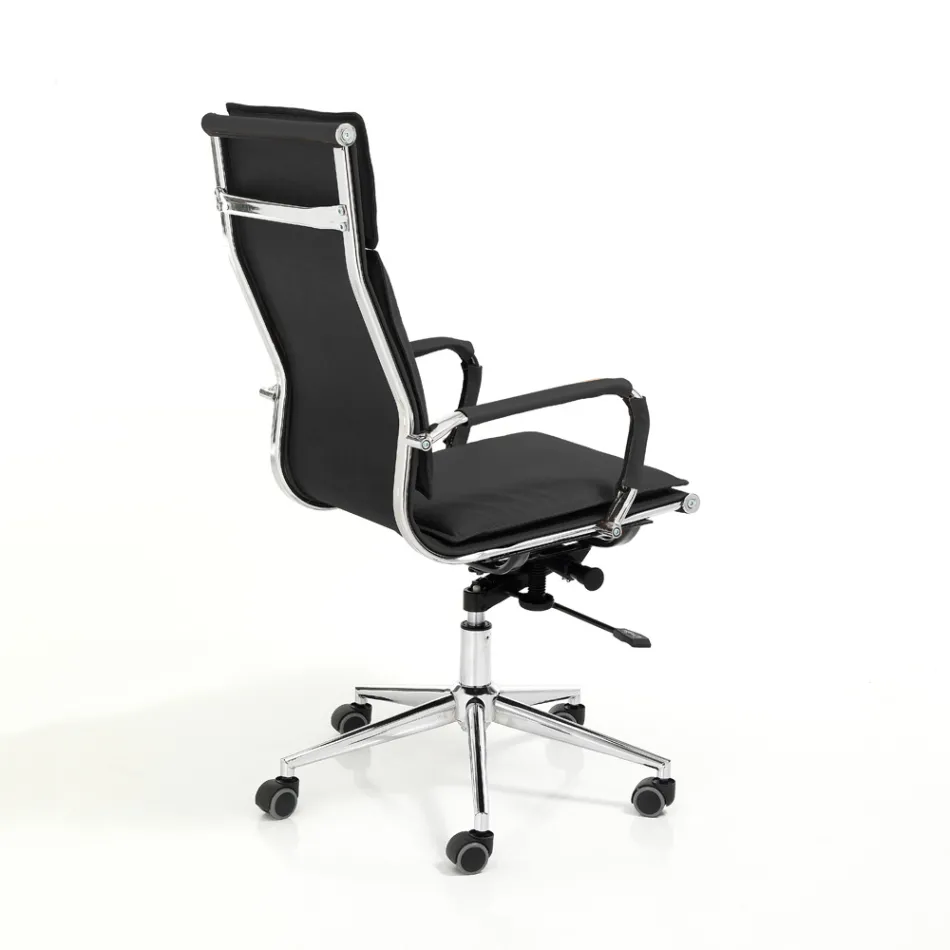 Fotel ze skóry syntetycznej w 3 różnych wykończeniach - Neon Viadurini