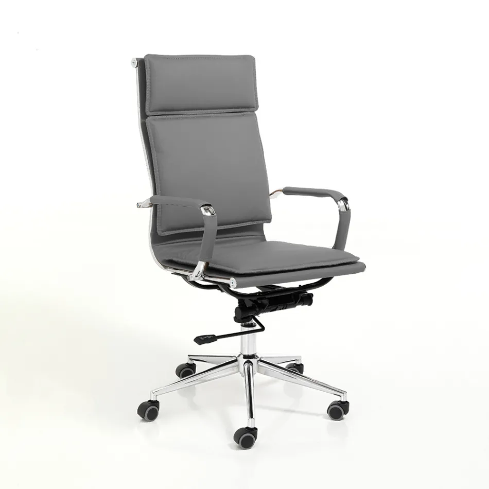 Fotel ze skóry syntetycznej w 3 różnych wykończeniach - Neon Viadurini