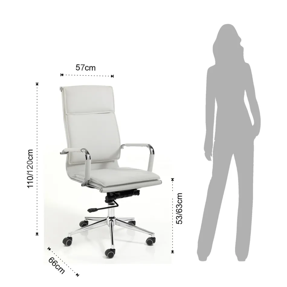 Fotel ze skóry syntetycznej w 3 różnych wykończeniach - Neon Viadurini