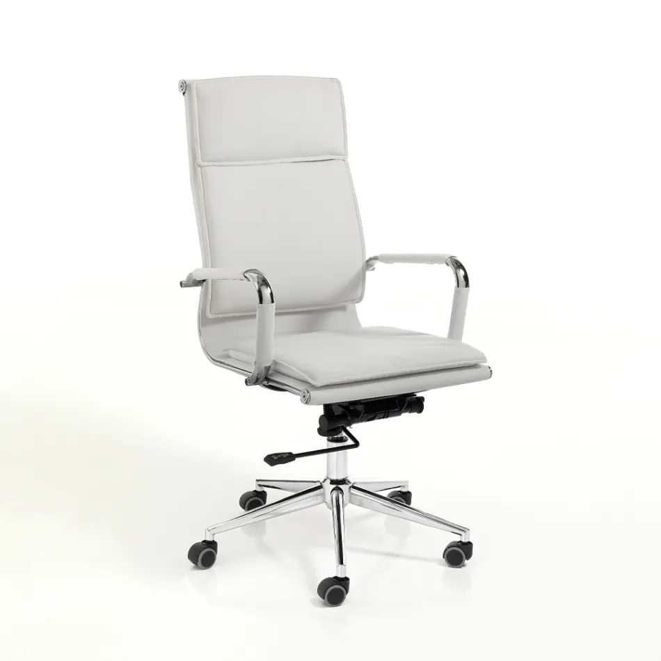 Fotel ze skóry syntetycznej w 3 różnych wykończeniach - Neon Viadurini