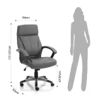 Fotel ze skóry syntetycznej z efektem postarzenia – rod Viadurini