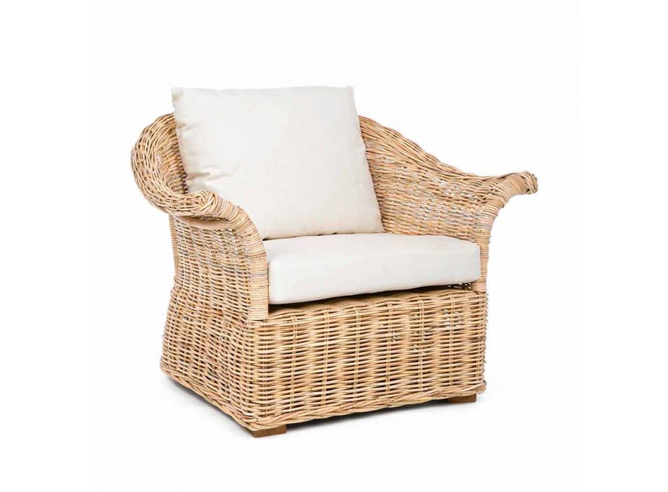 Homemotion - Fermin Luksusowy design Rattanowy fotel wewnętrzny / zewnętrzny Viadurini
