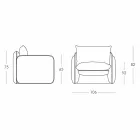 Fotel z wodoodpornymi poduszkami, na zewnątrz - Mara Slide Viadurini