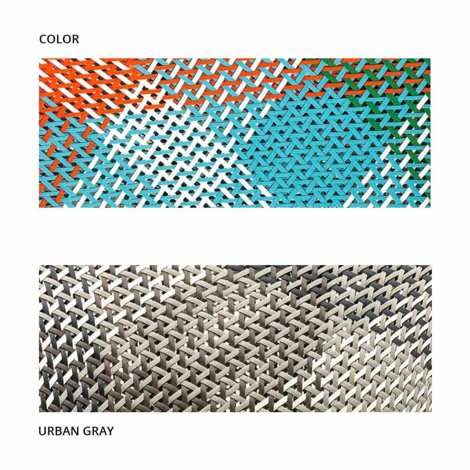 Tapicerowany fotel do salonu na zewnątrz, z włókna syntetycznego - Maat firmy Varaschin Viadurini