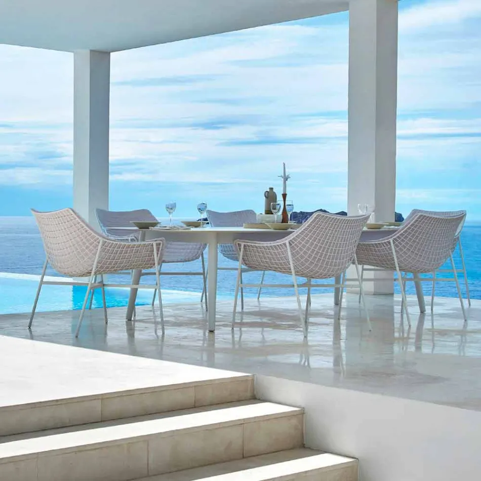 Varaschin Summer Modern Garden Lounge Chair ze stali Viadurini