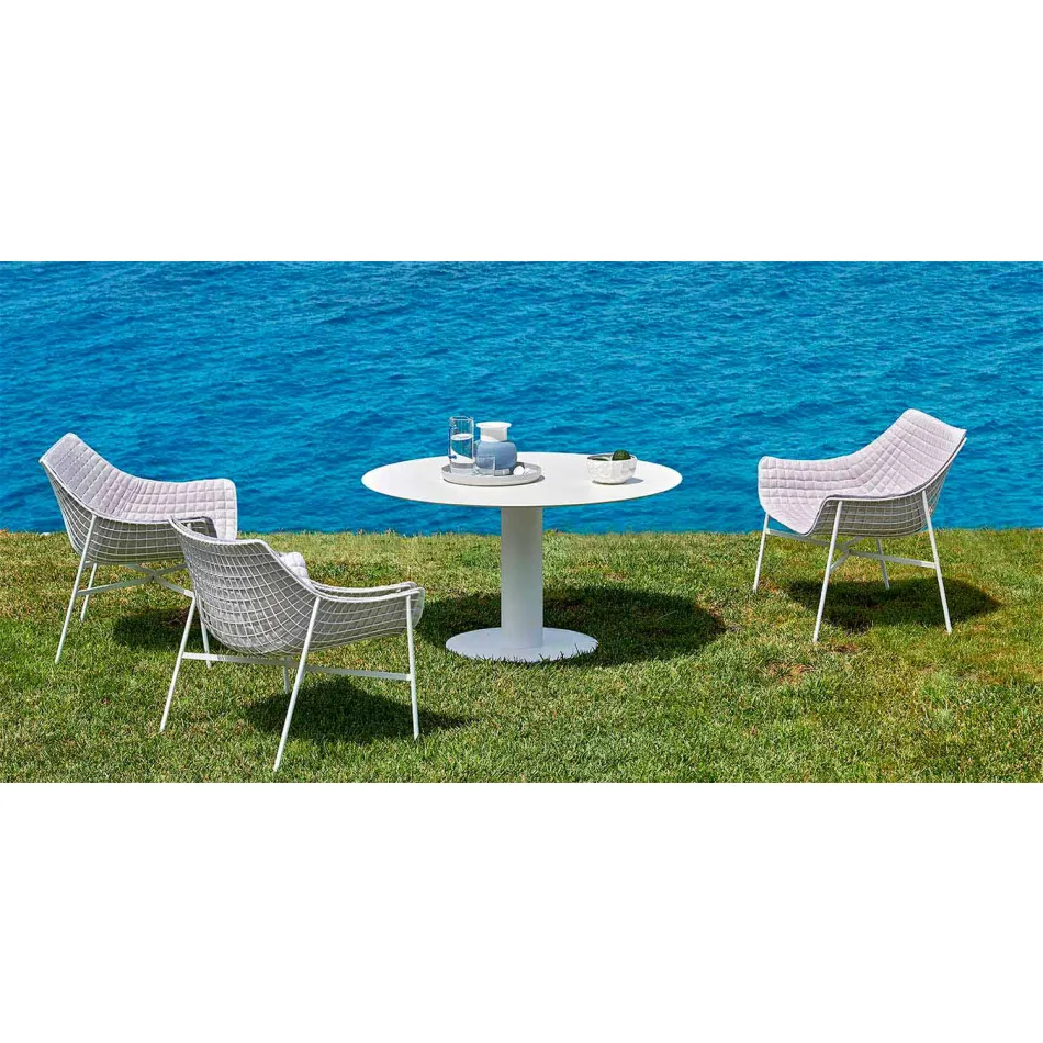 Varaschin Summer Modern Garden Lounge Chair ze stali Viadurini