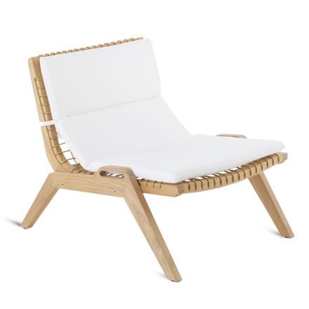 Sztaplowane krzesło ogrodowe z drewna tekowego Made in Italy - Oracle Viadurini